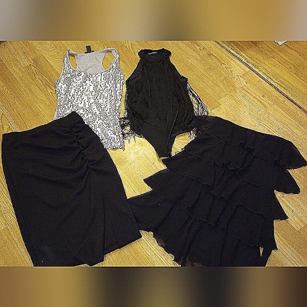 LOT-Fringe& Sequin TOPS& SKIRTS -S/M